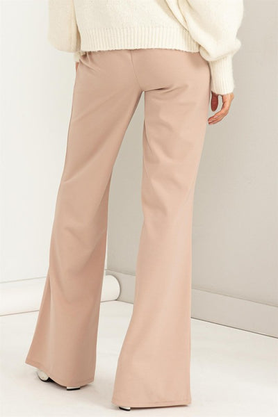 Seeking Sultry High-Waisted Tie Front Flared Pants - 1Caribbeanmall