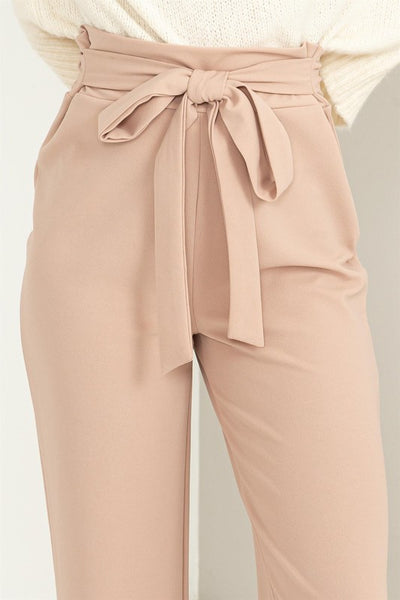 Seeking Sultry High-Waisted Tie Front Flared Pants - 1Caribbeanmall