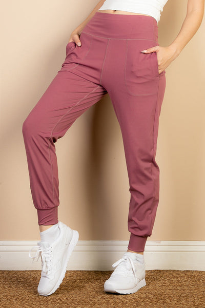 High Waisted Wide Waistband Joggers (CAPELLA) - 1Caribbeanmall