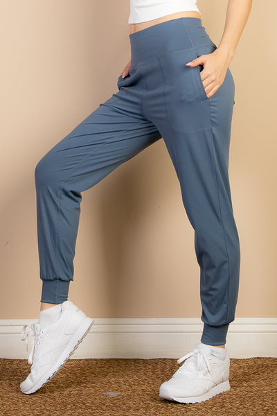 High Waisted Wide Waistband Joggers (CAPELLA) - 1Caribbeanmall