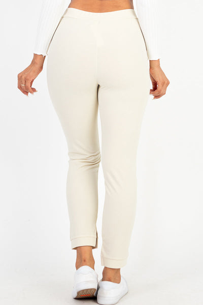 Knit Side Slit Pants (CAPELLA) - 1Caribbeanmall