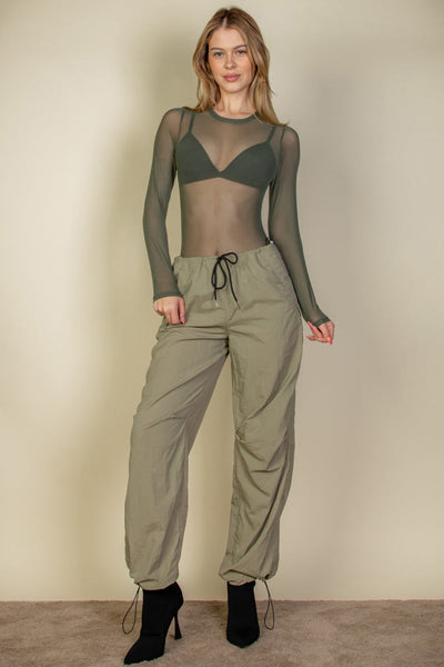 Drawstring Waist Parachute Pants (CAPELLA) - 1Caribbeanmall