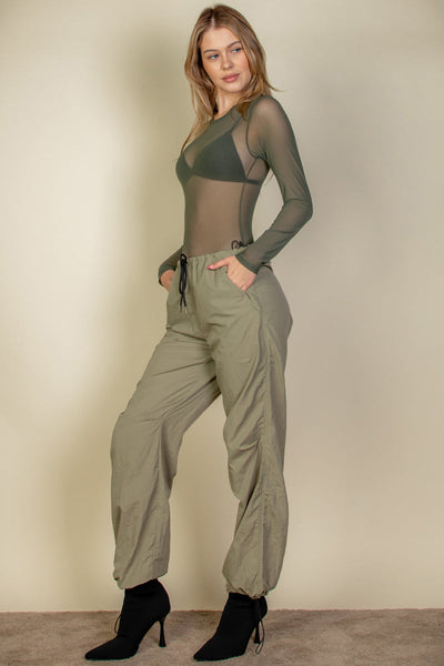 Drawstring Waist Parachute Pants (CAPELLA) - 1Caribbeanmall