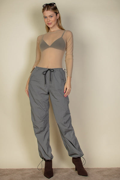 Drawstring Waist Parachute Pants (CAPELLA) - 1Caribbeanmall