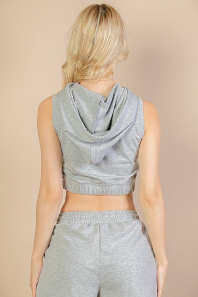 French Terry Sleeveless Hoodie - 1Caribbeanmall