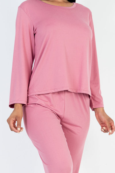 Solid Sweatshirt and Joggers Set (CAPELLA) - 1Caribbeanmall