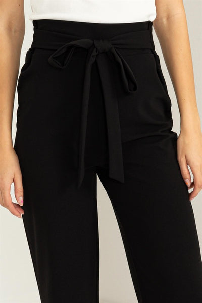 Seeking Sultry High-Waisted Tie Front Flared Pants - 1Caribbeanmall